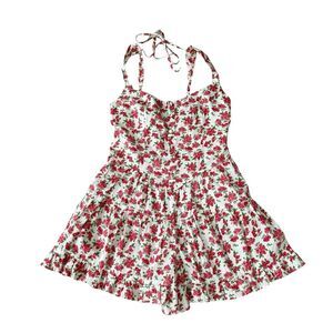 Wild Fable 100% cotton floral tiered ruffle romper size M